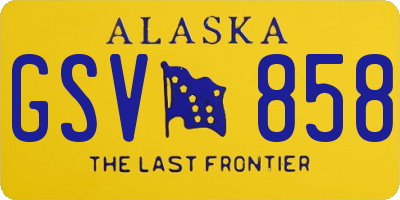 AK license plate GSV858