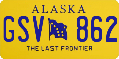 AK license plate GSV862