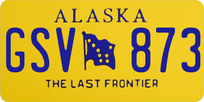 AK license plate GSV873