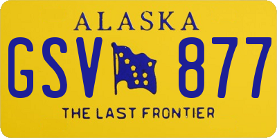 AK license plate GSV877