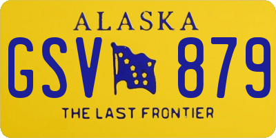 AK license plate GSV879
