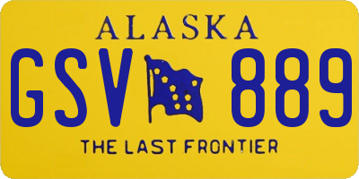 AK license plate GSV889