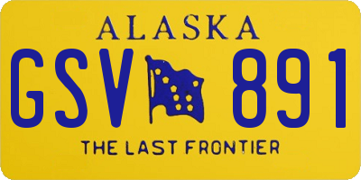 AK license plate GSV891