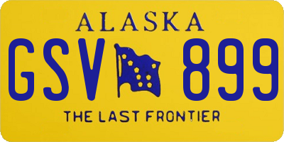 AK license plate GSV899