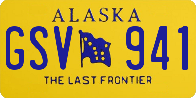 AK license plate GSV941