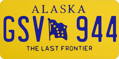 AK license plate GSV944