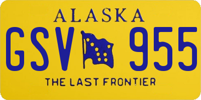 AK license plate GSV955