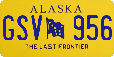 AK license plate GSV956
