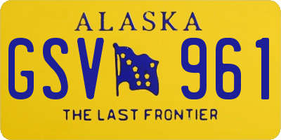 AK license plate GSV961