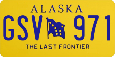 AK license plate GSV971