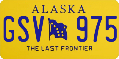 AK license plate GSV975