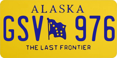 AK license plate GSV976