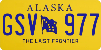 AK license plate GSV977