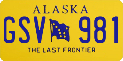 AK license plate GSV981