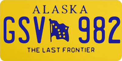 AK license plate GSV982