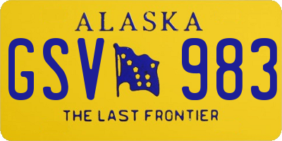 AK license plate GSV983