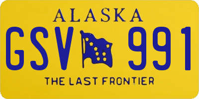 AK license plate GSV991