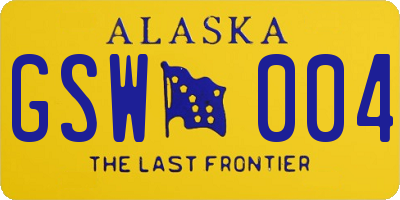 AK license plate GSW004
