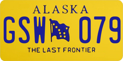 AK license plate GSW079