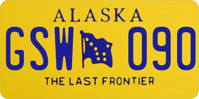 AK license plate GSW090