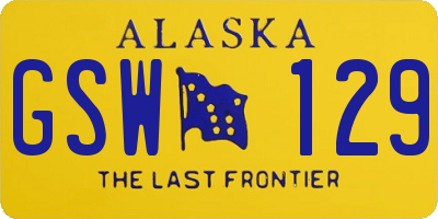 AK license plate GSW129