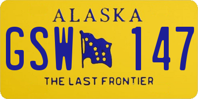 AK license plate GSW147