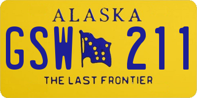AK license plate GSW211