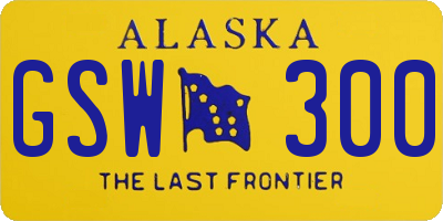 AK license plate GSW300