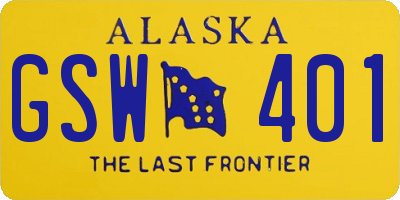 AK license plate GSW401