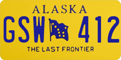 AK license plate GSW412