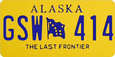 AK license plate GSW414