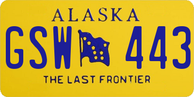 AK license plate GSW443