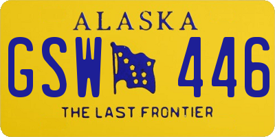 AK license plate GSW446