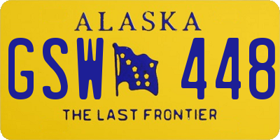 AK license plate GSW448