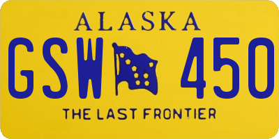 AK license plate GSW450