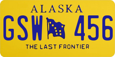 AK license plate GSW456