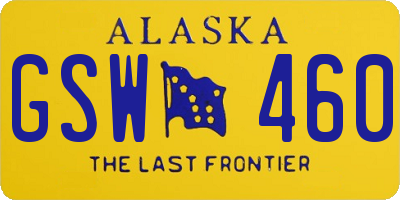 AK license plate GSW460