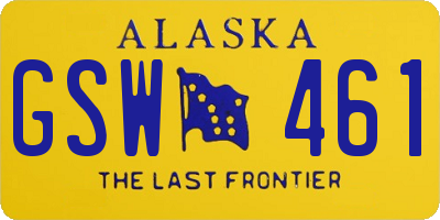 AK license plate GSW461