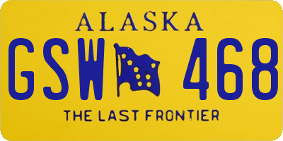 AK license plate GSW468