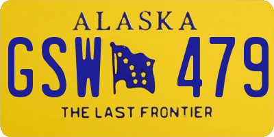 AK license plate GSW479