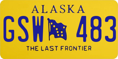 AK license plate GSW483