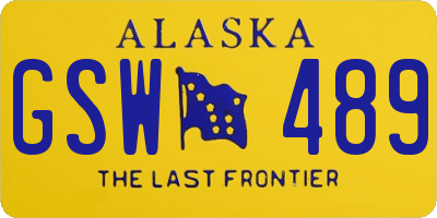 AK license plate GSW489