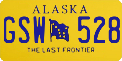 AK license plate GSW528