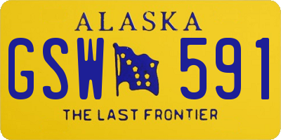 AK license plate GSW591