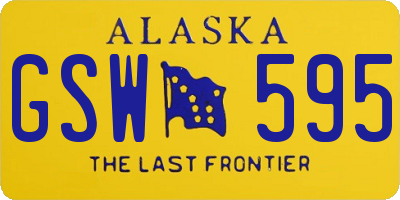 AK license plate GSW595