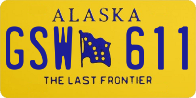 AK license plate GSW611