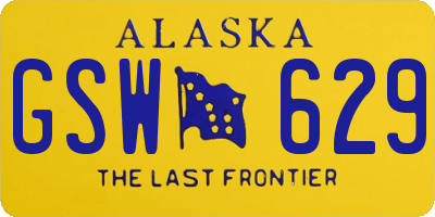 AK license plate GSW629