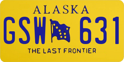 AK license plate GSW631