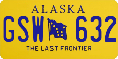 AK license plate GSW632