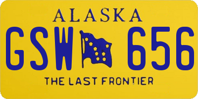 AK license plate GSW656